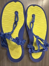 Xero Shoes Barefoot Running Sandal Blue/Yellow Men’s Size 10 picture