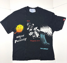 Jungles Jungles Men’s Black Graphic Logo Knit Crew Neck Short Sleeve T-Shirt L picture