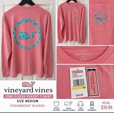 Vineyard Vines Medium Long Sleeve T-Shirt Strawberry Blonde w/Pocket NWT picture