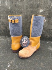 WW2 German Winter Marching Boots Real Wool And Leather Boot Leather Sole. Boots picture