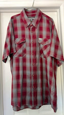 Dixxon Flannel Co Syrah Men’s Red Gray Plaid Flannel Button-Up Pockets 2XL picture