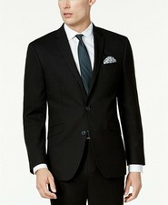 Kenneth Cole Mens Slim Fit Suit Jacket 36 Regular Black 29354084-084 picture
