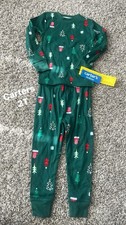 carter's pajama set green Christmas picture