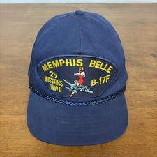 Vtg Memphis Belle B-17F WWII 25 Missions Robert Morgan Hat Adjustable One Size picture
