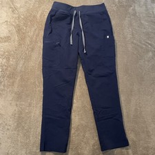 Figs Technical Collection Scrub Pants Womens Medium Navy Blue Straight Leg Nurse picture