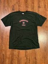 Vintage 90’s Zero Skateboards Shirt Size Large Green picture