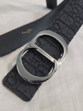 Authentic Mens Reversible Dior Belt Black Monogram Size 30 90CM  picture