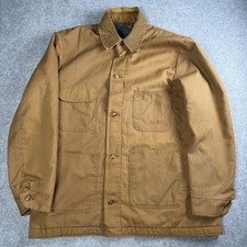 Vintage 70s Wrangler Blue Bell Tan Canvas Blanket Lined Chore Coat Jacket Size L picture