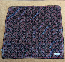 Christian Dior Silk Paisley Pocket Square Hand Rolled With Tags picture