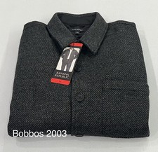 Banana Republic Men's Regular Fit Lined Warm Cozy Shirt Jacket, Black, Size M picture