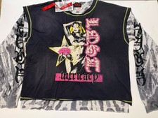 Lost Intricacy Midnight Empire 429/550 Rhinestone Layered Shirt XL NWT picture