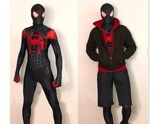 Miles Spiderman Jumpsuit Into the Spider Verse Kids Adult Costume Cosplay picture