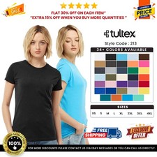 Tultex 213 Women's Premium Ring-spun SuperSoft Tee Fine Jersey Slim Fit T-Shirt picture
