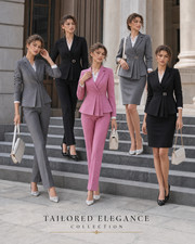 Women’s Elegant Professional Business Suit Office Blazer Trouser Set picture