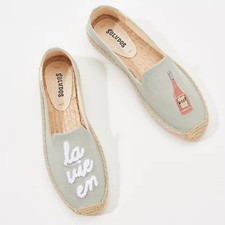 Soludos | NEW without Box La Vie en Rose Chambray Espadrilles Size 6 picture