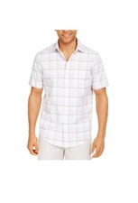 NWT TASSO ELBA White Plaid Collared Classic Fit Button Down Shirt M $55 P0044 picture