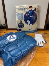 Marvel Fantastic 4 Mr. Fantastic Child Costume Medium 8 Padded Jumpsuit with 3D picture