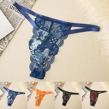 Men Lace Thong Mesh Sheer Underwear Printing Pattern Stretch Fabric Lace Mesh picture