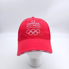 OMEGA Official Timekeeper Tokyo Olympic Games Red Strapback Hat Watches picture
