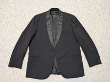 vintage 1960s smoking jacket HOLLYWOOD tuxedo blazer 44R black SHAWL formal picture