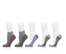 Copper Fit 5 Pack Men's Cooling Quarter Socks White Multi, size M (6-12) picture