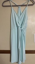 BCB Generation Sleeveless Aqua Midi Dress W Front Knot Size Small NWT picture