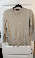 Tahari Sweater Size S Beige Crewneck Long Sleeve Pullover picture