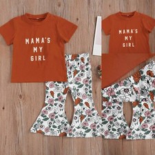 Toddler Suit Summer Baby Girl Clothes 2Pcs Letter T-Shirt+Pants Outfits set picture