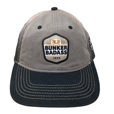 Bunker Badass USA Trucker Hat Multicolor OS Adjustable Mesh Back Quake City Caps picture