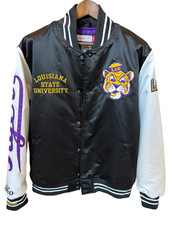 Authentic Mitchell & Ness LSU Tigers Embroidered Varsity Bomber Jacket 2XL picture
