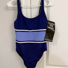 Miraclesuit Miraclesuit NWT navy, baby blue and white One Piece picture