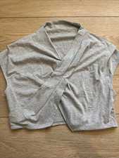 KBB by KAHLANA Women Cropped 'The Back Twist T-Shirt' - Gray L NWT picture