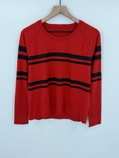 NEW Lululemon Swiftly Tech Long Sleeve Shirt 2.0 Race Size 14 Red Black Stripe picture