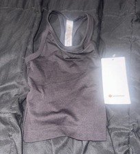 Lululemon Swiftly Tech Cropped Racerback Tank Top 2.0 Size 0 Black picture