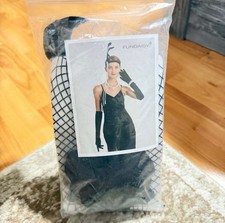 FUNDAISY 1920s Flapper Costume Set Great Gatsby Black Dress Accessories picture