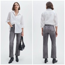 NWT Rag & Bone $268 Miramar Shea High Rise Relaxed Straight In Raven Size: 26 picture
