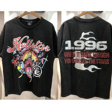 Remake 1996 Hellstar Retro Style 2 Side Black Unisex T shirt Reprint S-5XL picture