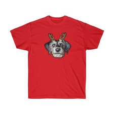 New Special Dog Face Christmas Cotton Red Color S-5XL Men's Shirt picture