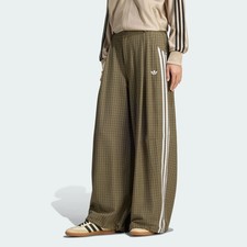 Adidas Originals Women's Check Trouser Loose Fit Pants Olive Strata LE8308-NEW picture