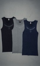 cntrld insnty 3-Pack Vintage Washed Ribbed Tank Tops Black Grey Navy 2XL picture