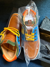 DSQUARED2 Men’s Leather Low-Top Lace-Up Sneakers Multicolor Logo US 9.5 picture
