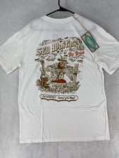Sendero Provisions Shirt Mens Large White Big Break Skeleton Cowboy Tee NEW $35 picture