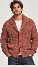 Propaganda Agency Chunky Cable Sweater Cardigan L Professor Kurt Cobain wool picture
