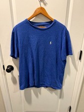 Polo Ralph Lauren Blue Heather Pony Logo T Shirt Men's Size L picture