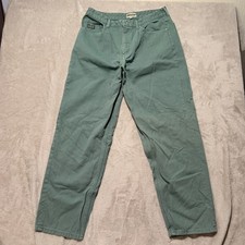 Huf Cromer Pants Mens 34 Green Cotton High Rise Straight Leg Casual 5 Pockets picture
