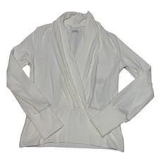 NWT - OGL EcoMousse ProWarm Deep Neck Tuckable Sweatshirt - White - Size Medium picture