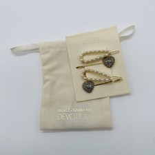 Dolce & Gabbana Devoution Hair Clips Set Of 4 New In Pouch And Packing picture