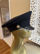 Kingform Cap De Luxe NY Chauffeur Uniform Hat Size 7 1/2 Black Vintage USA picture