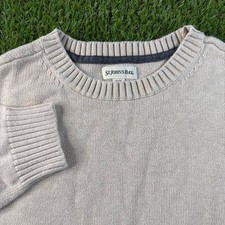 Vtg St. John's Bay Cream Sweater Mens XL Cotton Heavyweight Preppy Classic Y2K picture