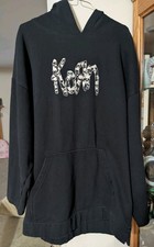 Vintage Late 90s Korn Hoodie Glow In The Dark Beige/Off White Skulls picture